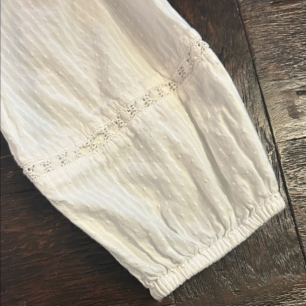 J. Crew White Cotton Peasant Top - Picture 4 of 9